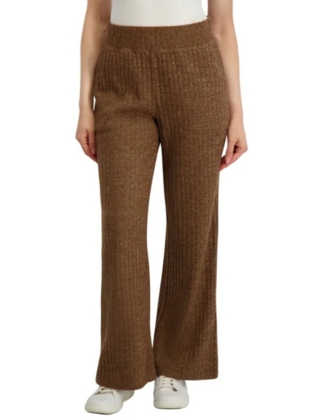 Andrew Marc Women's Rib Knit Pull On Pants Brown, Medium New With Tags